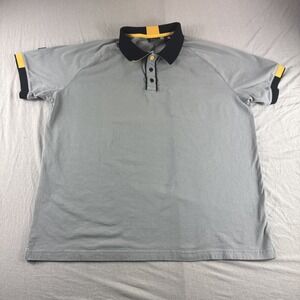 Cat Caterpillar Workwear Polo Mens XL Gray Shirt Short Sleeve Preppy Casual Top